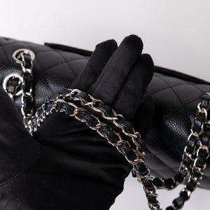 CHANEL CLASSIC FLAP MEDIUM BLACK CAVIAR LEATHER SHW