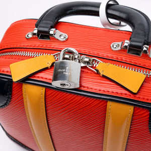LOUIS VUITTON VALISETTE BB RED / MULTICOLOURED EPI LEATHER SHW