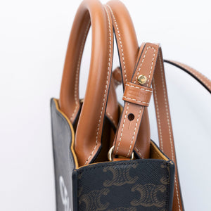CELINE MINI VERTICAL CABAS TRIOMPHE CANVAS GHW