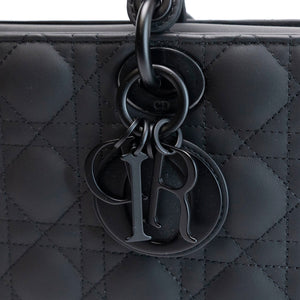 CHRISTIAN DIOR MEDIUM D-JOY BAG BLACK ULTRAMATTE CALFSKIN SO BLACK