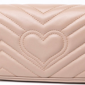 GUCCI MARMONT SMALL SHOULDER BAG BEIGE LEATHER GHW