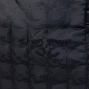 CHANEL NEW TRAVEL LINE TOTE BAG NYLON BLACK SHW