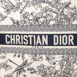 CHRISTIAN DIOR LARGE BOOK TOTE TOILE DE JOUY EMBROIDERY