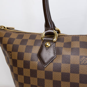 LOUIS VUITTON SALEYA TOTE BAG DAMIER EBENE CANVAS GHW