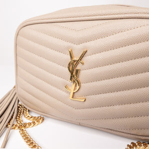 SAINT LAURENT CAMERA BAG BEIGE GHW
