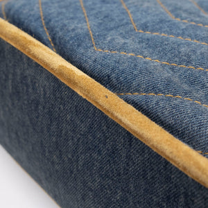SAINT LAURENT MEDIUM NIKKI SHOULDER BAG DENIM BLUE / CINNAMON GHW