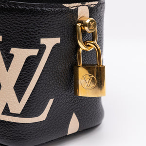 LOUIS VUITTON VANITY PM BLACK/BEIGE CALFSKIN GHW (MICROCHIP)
