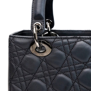 CHRISTIAN DIOR MEDIUM LADY DIOR ANSELM REYLE BLACK CALFSKIN SHW