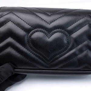 GUCCI GG MARMONT SUPER MINI BLACK GHW