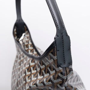 GOYARD BOHEME HOBO BAG BLACK CALFSKIN LEATHER CANVAS SHW