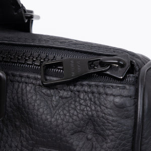 LOUIS VUITTON KEEPALL BANDOULIERE 25 MONOGRAM BLACK TAURILLON LEATHER BLACK HARDWARE