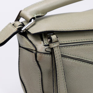 LOEWE MINI PUZZLE BAG CALFSKIN LIGHT GREEN SHW