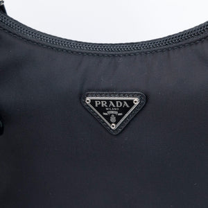 PRADA NYLON MINI TESSUTO SHOULDER BAG BLACK SHW