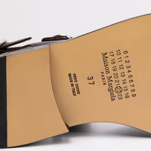 MAISON MARGIELA TABI LEATHER SANDALS BROWN SIZE 37