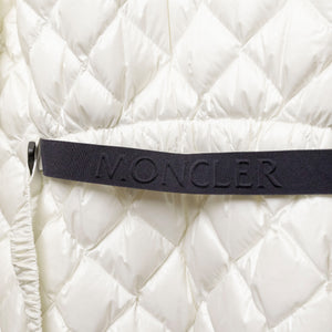 MONCLER WOMEN'S CREAM QUILTED JACKET WHITE SIZE 1