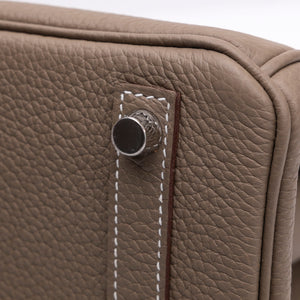 HERMES BIRKIN 25 ETOUPE TOGO LEATHER SHW STAMP K