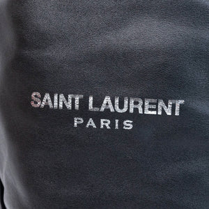 SAINT LAURENT TEDDY BUCKET BAG BLACK LAMBSKIN SHW
