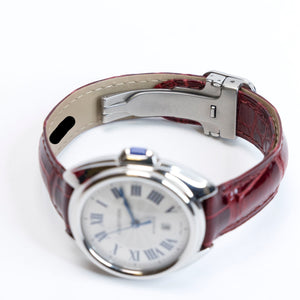CARTIER CLE DE CARTIER AUTOMATIC 35MM SILVER DIAL LADIES WATCH