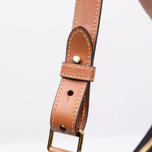 CELINE AVA BAG TAN CANVAS / CALFSKIN LEATHER GHW
