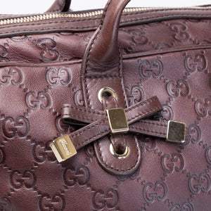 GUCCI GUCCISSIMA LARGE PRINCY TOTE BAG BROWN LEATHER GHW
