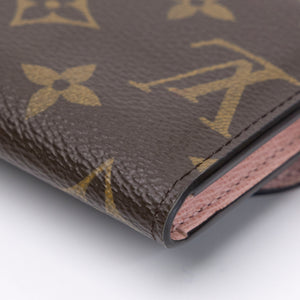 LOUIS VUITTON ROSALIE COIN CASE BROWN / PINK MONOGRAM GHW
