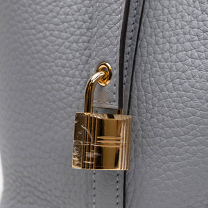 HERMES PICOTIN LOCK 18 GRIS PANTIN CLEMENCE LEATHER GHW STAMP K