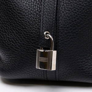HERMES PICOTIN 18 LOCK BAG BLACK SHW STAMP C