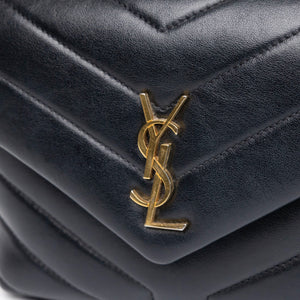 SAINT LAURENT TOY LOULOU BAG QUILTED BLACK GHW