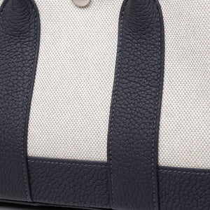 HERMES NEO GARDEN PARTY 23 CANVAS/NEGONDA ECRU/BLEU GLACIER/ARDOISE SHW STAMP K