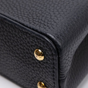 LOUIS VUITTON CAPUCINES NANO HANDBAG BLACK GHW