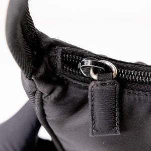 PRADA BLACK NYLON HOBO BAG
