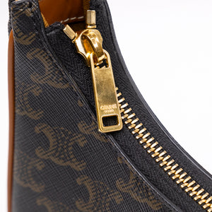 CELINE MEDIUM AVA BAG TRIOMPHE CANVAS / CALFSKIN BROWN GHW
