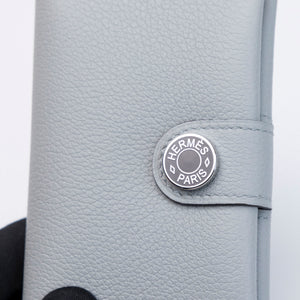 HERMES R.M.S CARD HOLDER BLEU GLACIER / ARDOISE EVERCOLOR CALFSKIN SHW
