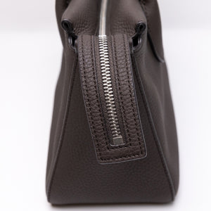 THE ROW TOP HANDLE ESPRESSO CALFSKIN LEATHER SHW