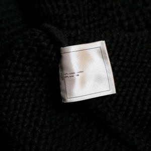 CHANEL 22S CARDIGAN BLACK COTTON / SILK