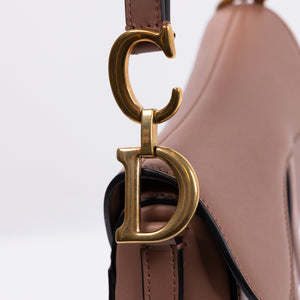 CHRISTIAN DIOR MINI SADDLE GRAIN CALFSKIN PINK GHW