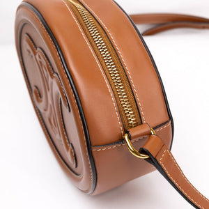 CELINE OVAL BAG TRIOMPHE SMOOTH CALFSKIN TAN GHW