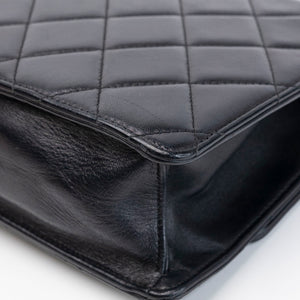 CHANEL CC GOLDEN CLASS FLAP BAG BLACK LAMBSKIN GHW