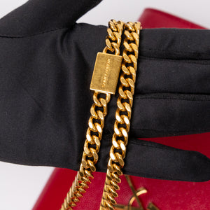 SAINT LAURENT KATE BAG MEDIUM RED CALFSKIN LEATHER GHW