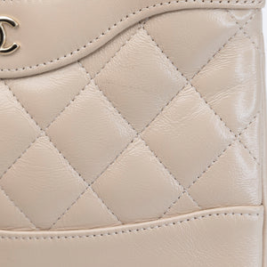 CHANEL 31 BAG NANO BEIGE LAMBSKIN LGHW