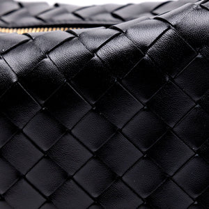 BOTTEGA VENERA MINI WALLACE SHOULDER BAG CALFSKIN BLACK GHW