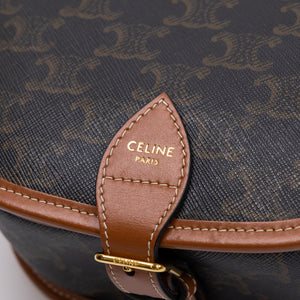 CELINE FLOCO BAG IN TRIOMPHE CANVAS GHW