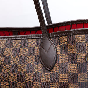 LOUIS VUITTON NEVERFULL MM DAMIER EBENE CANVAS GHW