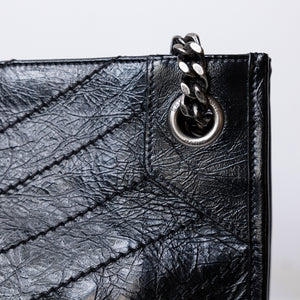 SAINT LAURENT MEDIUM SHOPPING TOTE BLACK SHW