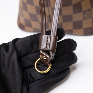 LOUIS VUITTON NEVERFULL MM DAMIER EBENE CANVAS GHW