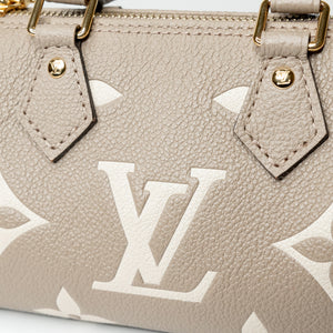LOUIS VUITTON NANO SPEEDY MONOGRAM EMPREINTE LEATHER