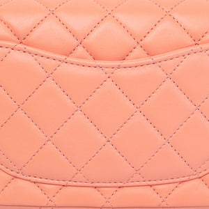 CHANEL 23C PEARL CRUSH MINI RECTANGULAR FLAP CORAL LAMBSKIN  LEATHER GHW (MICROCHIP)