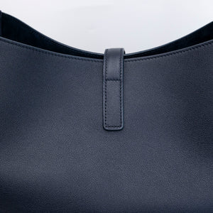SAINT LAURENT LE 5 A 7 SUPPLE LARGE SMOOTH CALFSKIN BLUE GHW