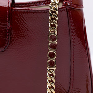 GUCCI JACKIE NOTTE MINI BAG RED PATENT LEATHER GHW