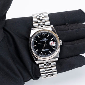 ROLEX DATEJUST 36MM BLACK REF.116234